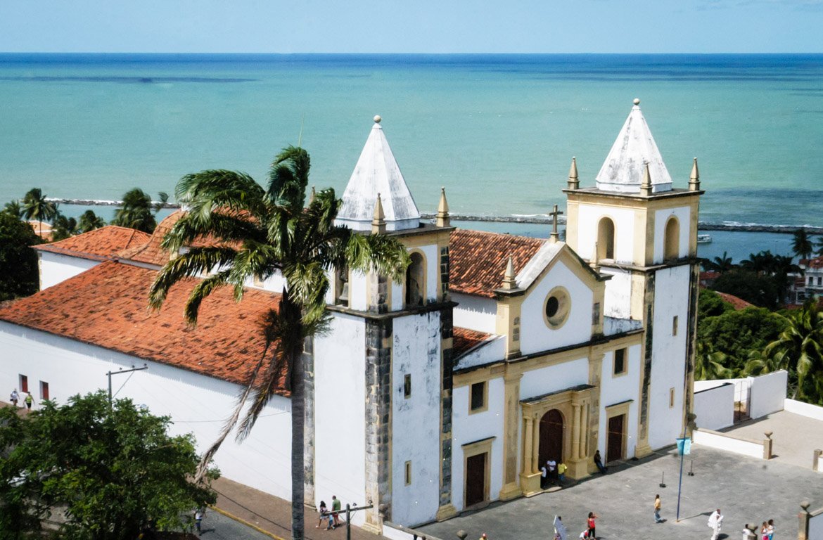 Vista aérea de Olinda, Pernambuco, Brasil
