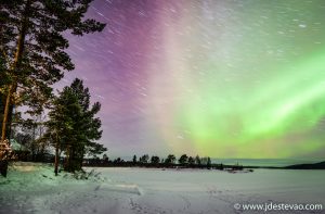 Aurora Boreal, ou Luzes do Norte, Inari, Lapónia, Finlândia