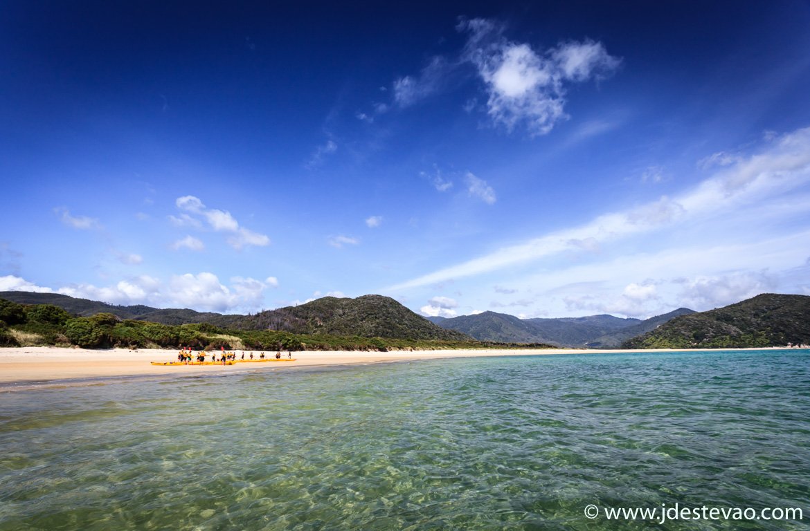 caiaque no Parque Nacional Abel Tasman, Ilha Sul, Nova Zelândia