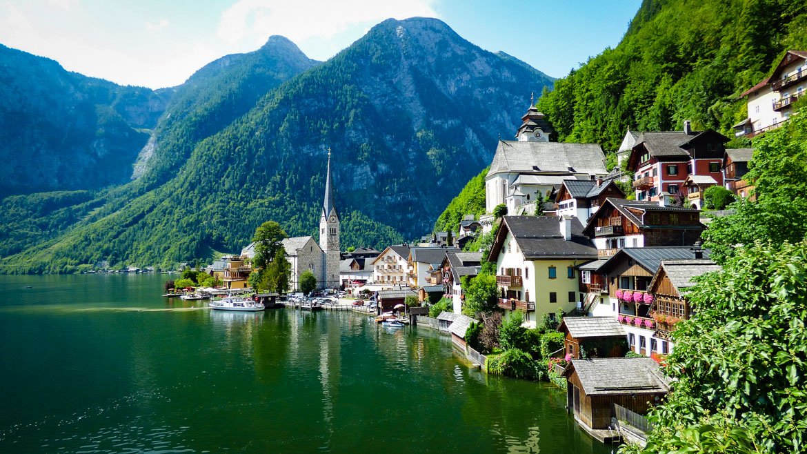 Hallstatt, lago Hallstätte, Áustria