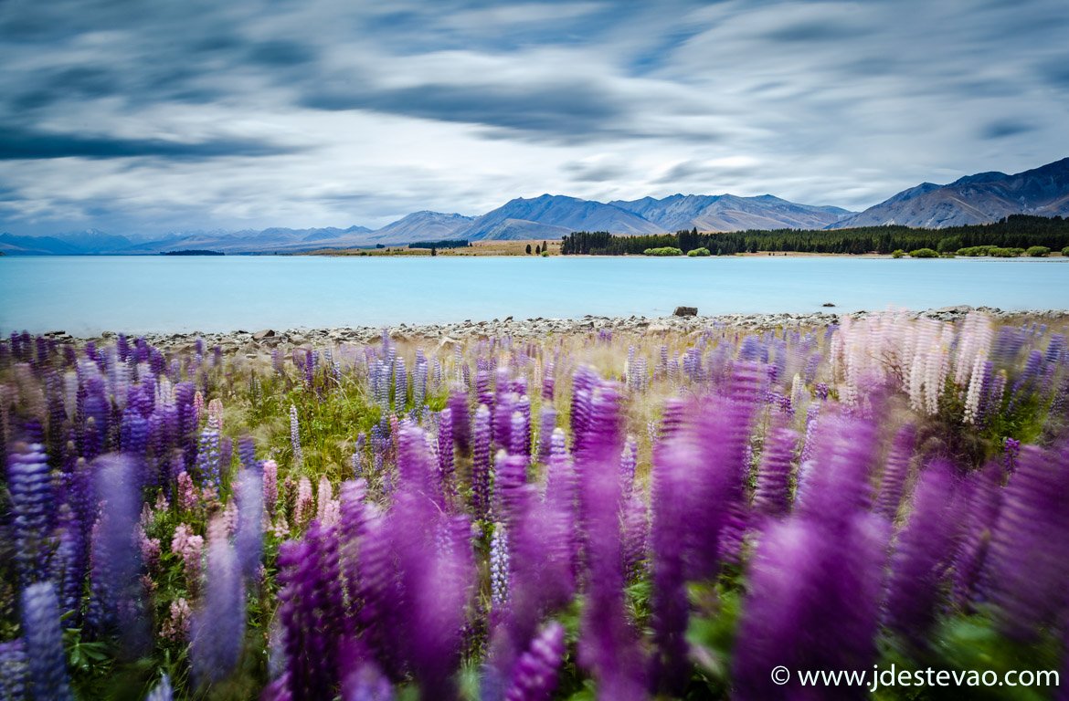 Lago Tekapo, na Nova Zelândia,