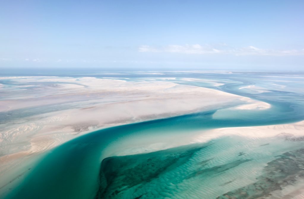 Vista área de Bazaruto, Moçambique