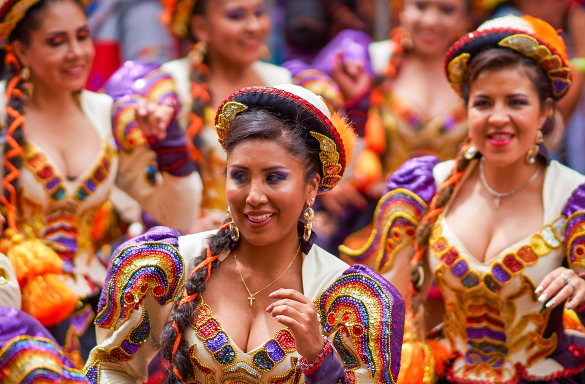Mulheres bonitas, Carnaval de Oruro, Bolívia