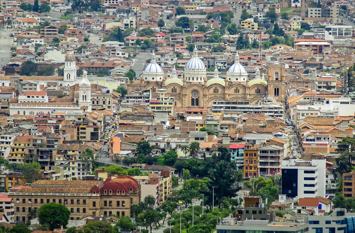 Vista aérea de Cuenca, Equador
