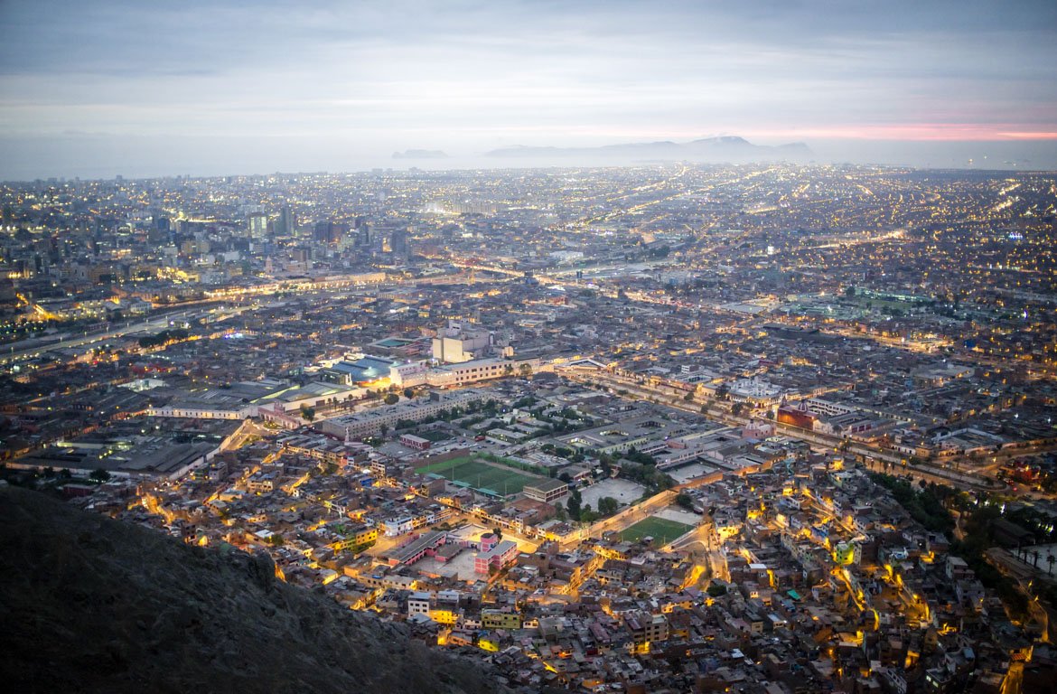 Vista aérea de Lima, a capital do Peru