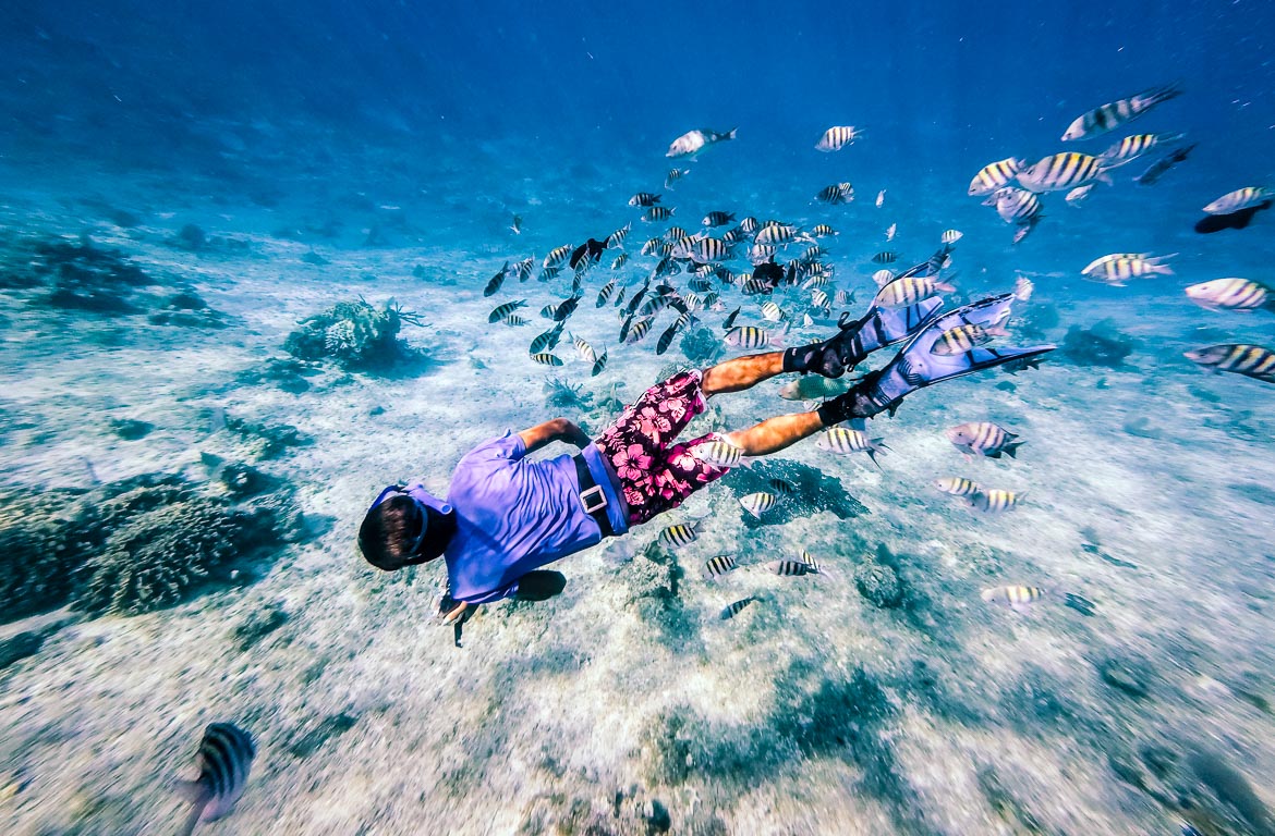 Mergulhador em Cozumel, Cancún, México