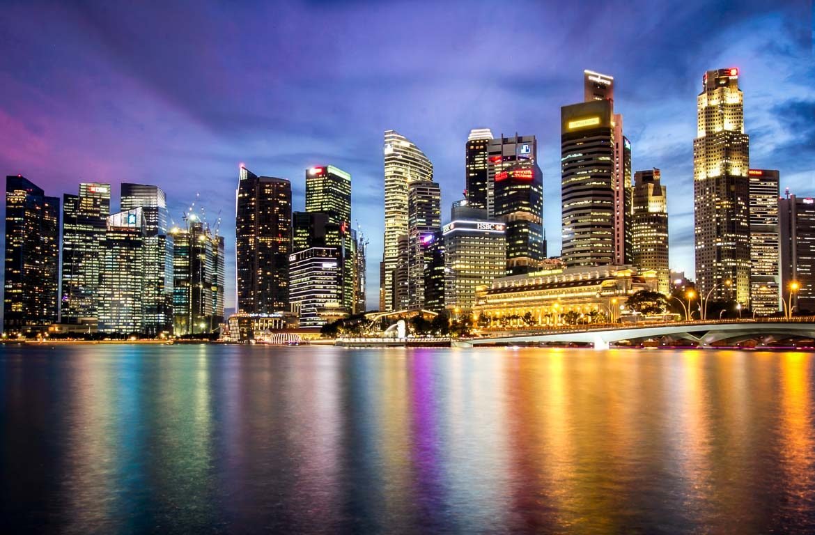 Vista nocturna de Singapura Vista nocturna de Singapura