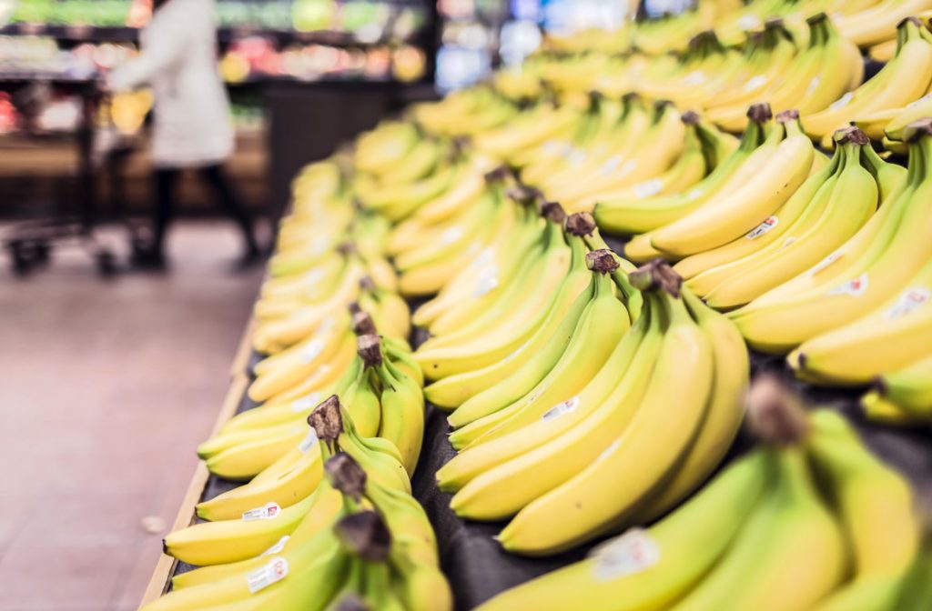 Bananas no supermercado