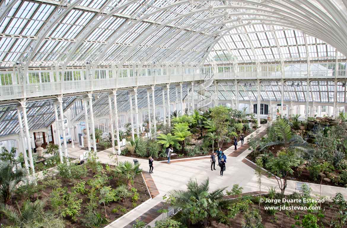 Temperate House, nos Kew Gardens. Uma excelente escolha para uma viagem desde Londres