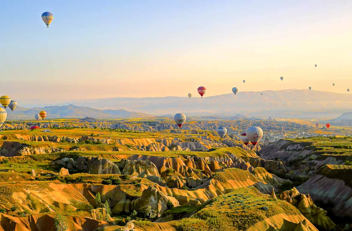 Balão de ar quente, na Cappadocia