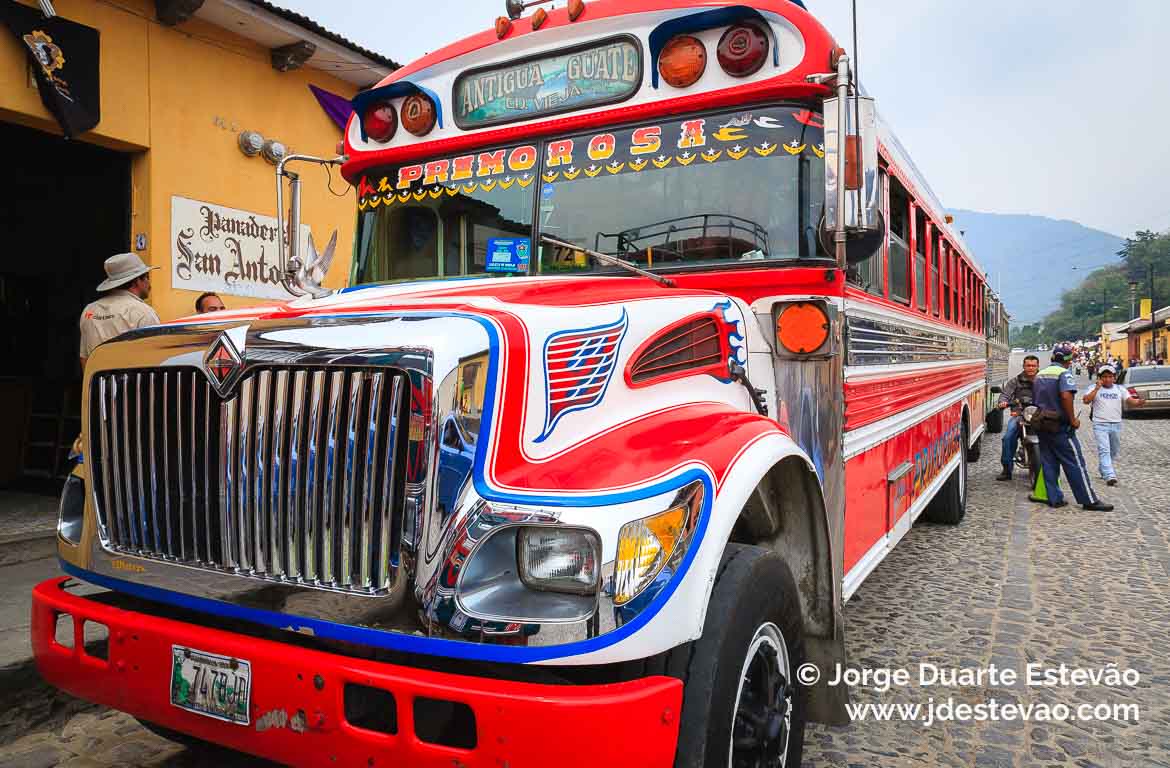 Chicken bus Antigua Guatemala