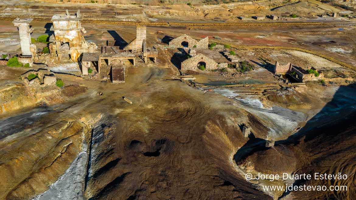 Vista aérea da Achada do Gamo, Mina de São Domingos, Mértola