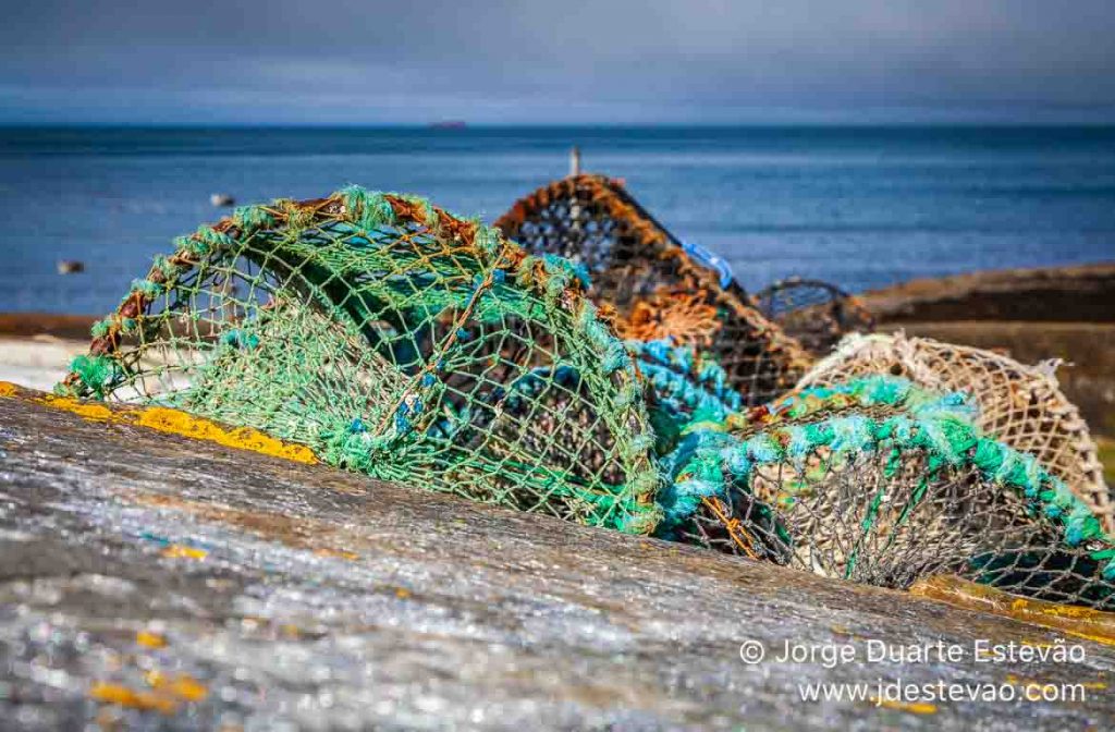 Redes de pesca na Ilha de Skye, Escócia