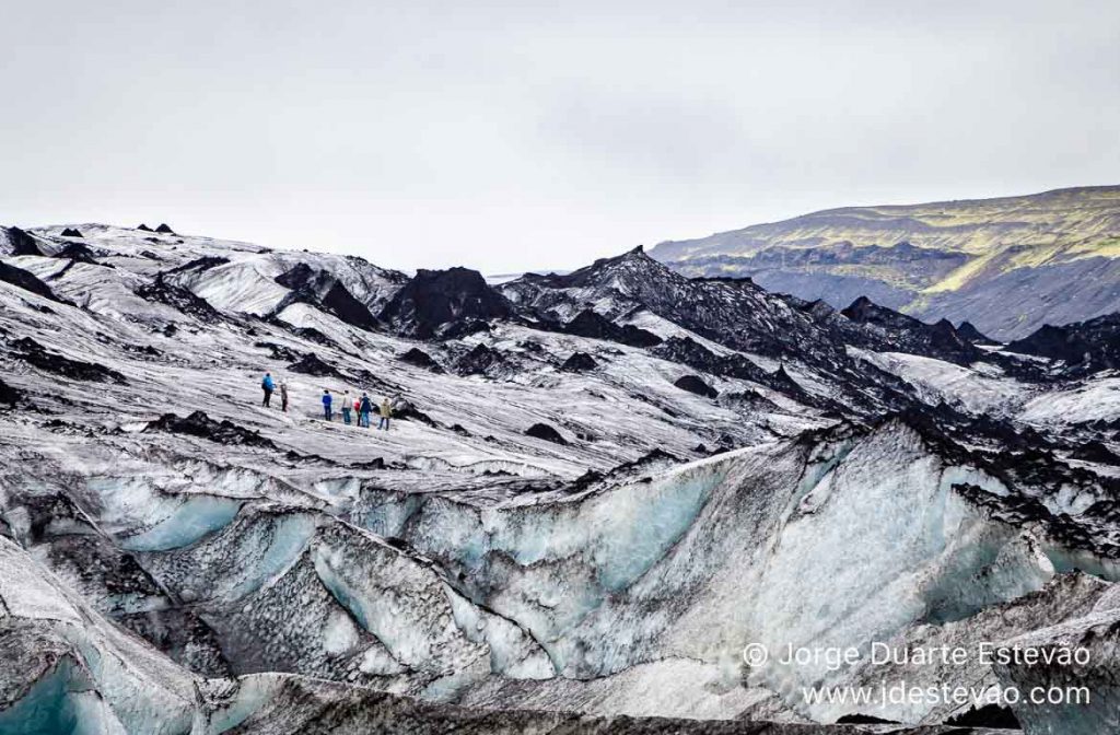 Trekking no Glaciar Myrdalsjokull, Islândia